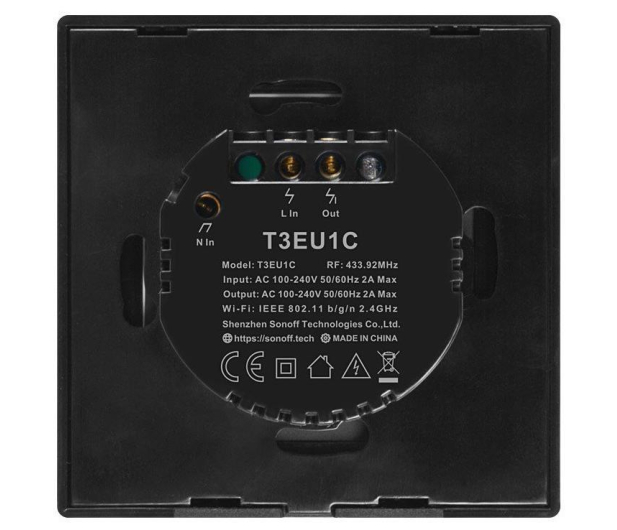 Sonoff Dotykowy Włącznik T3 EU TX (WiFi+RF433 1-kanałowy) - 524628 - zdjęcie 4